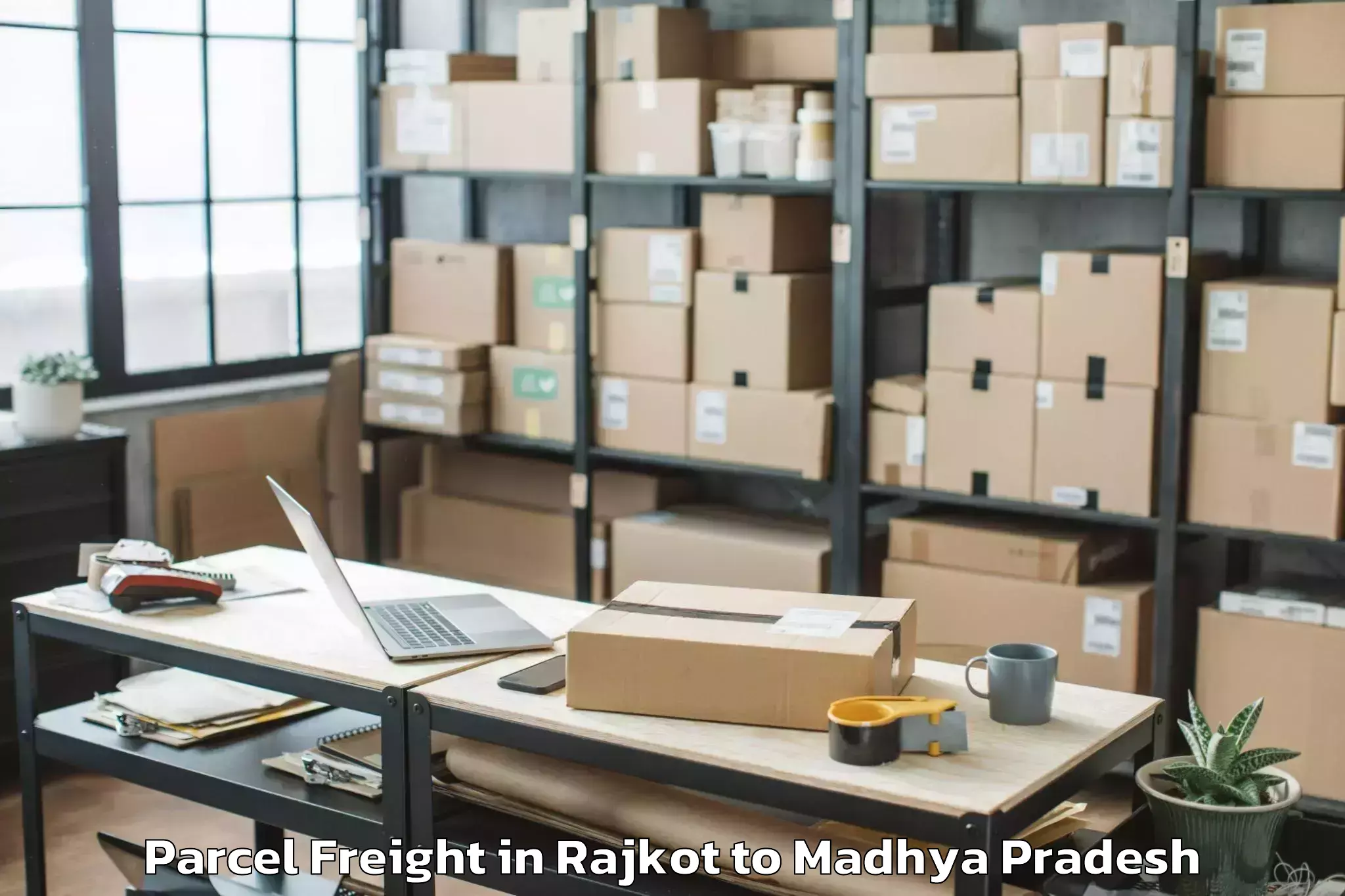 Book Rajkot to Mandideep Parcel Freight Online